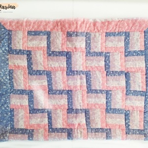 Πάπλωμα patchwork με σχέδιο zic zac - κουβέρτες