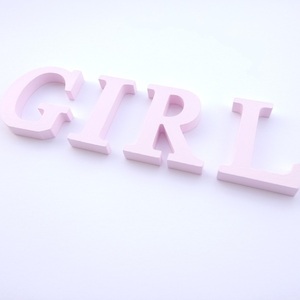 Διακοσμητικά Γράμματα GIRL από ξύλο 11εκ Βaby ΡΟΖ The Pink Feather - κορίτσι, διακοσμητικά, ξύλινα διακοσμητικά, επιτραπέζιο διακοσμητικό, προσωποποιημένα - 2