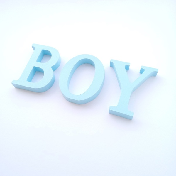 Διακοσμητικά Γράμματα BOY από ξύλο 11εκ Βaby Βlue - αγόρι, διακοσμητικά, baby shower, προσωποποιημένα - 2