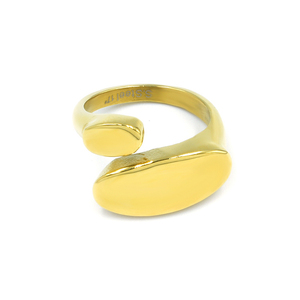 Δαχτυλίδι από Ανοξείδωτο Ατσάλι Cally Gold - ατσάλι, boho, μεγάλα, αυξομειούμενα, φθηνά