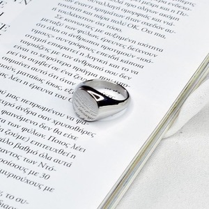 Δαχτυλίδι Σεβαλιέ από Ανοξείδωτο Ατσάλι Round Seal Silver - chevalier, ατσάλι, boho, σταθερά, φθηνά - 3