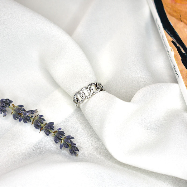 Δαχτυλίδι από Ανοξείδωτο Ατσάλι και Zιργκόν Birsa Silver - δώρο, ατσάλι, ζιργκόν, αυξομειούμενα, φθηνά - 2