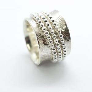 Ασημένιο δαχτυλίδι spinner - ασήμι 925, σταθερά, μεγάλα