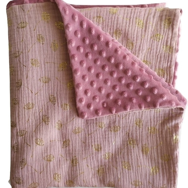 Κουβερτακι minky με χρυσές πικραλίδες - κορίτσι, κουβέρτες - 2