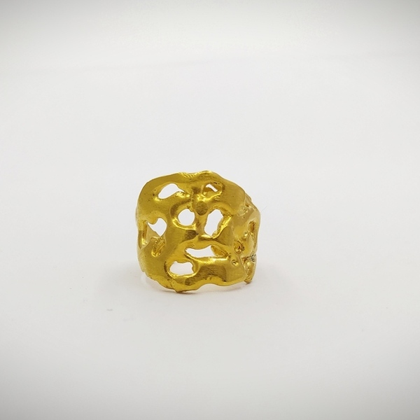 ασήμενιο επιχρυσο δακτυλιδι - επιχρυσωμένα, ασήμι 925, για γάμο, μεγάλα, αυξομειούμενα - 2
