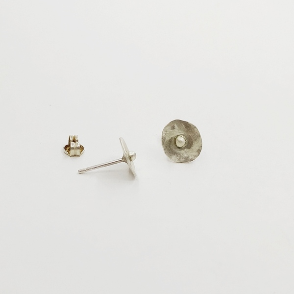 ασημενια σκουλαρικια καρφακια - ασήμι, μάτι, καρφωτά, μικρά, boho - 3