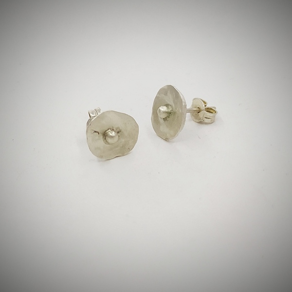 ασημενια σκουλαρικια καρφακια - ασήμι, μάτι, καρφωτά, μικρά, boho - 4