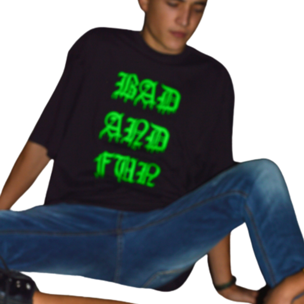 Neon Green Bad and Fun T-Shirt - κορίτσι, αγόρι, t-shirt, unisex - 2