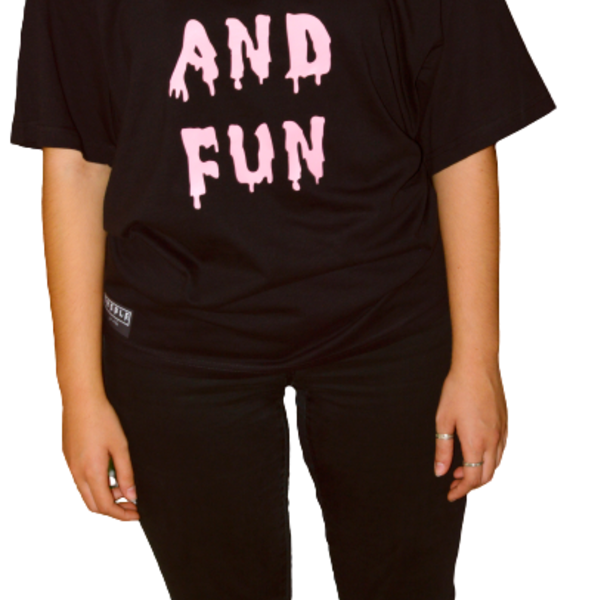 Baby Pink Bad and Fun T-Shirt - ροζ, γυναικεία, t-shirt, unisex - 2