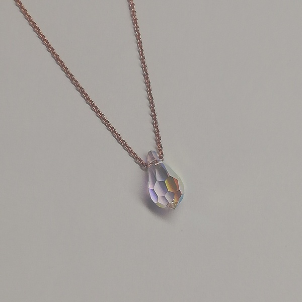"Rainbow" Necklace - ημιπολύτιμες πέτρες, επιχρυσωμένα, ασήμι 925, κοντά, μενταγιόν - 2