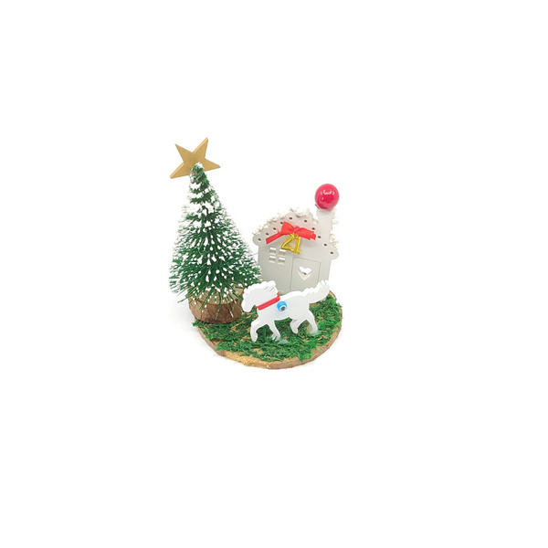 Χειροποίητος διακοσμητικός κορμός - ξύλο, χριστουγεννιάτικο δέντρο, διακοσμητικά, δέντρο - 2