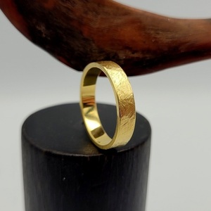 Σφυρήλατο επιχρυσωμένο 18Κ δαχτυλίδι από ασήμι 925 - ασήμι, επιχρυσωμένα, σφυρήλατο, βεράκια, σταθερά - 5