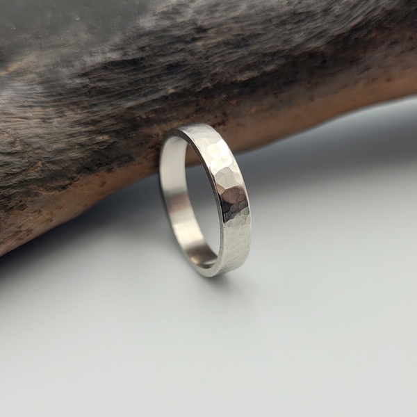 Ασήμι 925 κλασικό σφυρήλατο δαχτυλίδι από - ασήμι, σφυρήλατο, βεράκια, σταθερά - 2