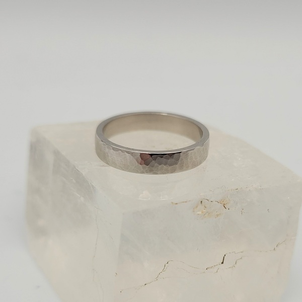 Ασήμι 925 κλασικό σφυρήλατο δαχτυλίδι από - ασήμι, σφυρήλατο, βεράκια, σταθερά - 4