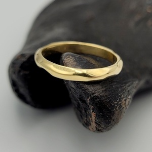 Stackable minimal επιχρυσωμένο 18Κ δαχτυλίδι από ασήμι 925 - ασήμι, επιχρυσωμένα, βεράκια, σταθερά - 2