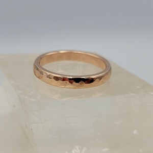 Κλασικό σφυρήλατο rose gold δαχτυλίδι από ασήμι 925 - ασήμι, επιχρυσωμένα, βεράκια, σταθερά - 4