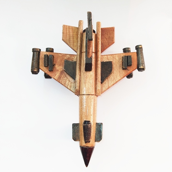 Χειροποίητο ξύλινο αεροπλάνο F16 - ξύλινα παιχνίδια - 2