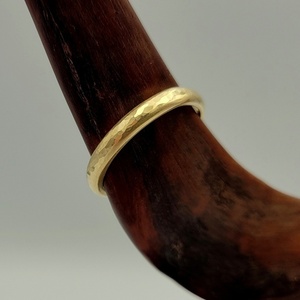 Κλασικό σφυρήλατο 18K επιχρυσωμένο δαχτυλίδι από ασήμι 925 - ασήμι, επιχρυσωμένα, βεράκια, σταθερά - 5