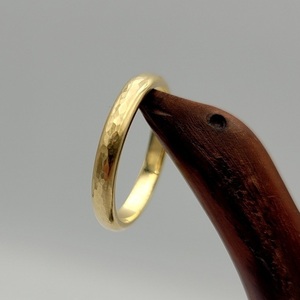 Κλασικό σφυρήλατο 18K επιχρυσωμένο δαχτυλίδι από ασήμι 925 - ασήμι, επιχρυσωμένα, βεράκια, σταθερά - 4