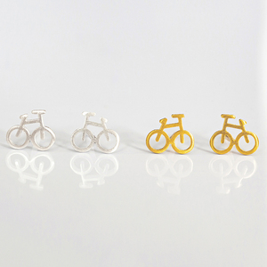 Tiny Bicycle love - ασήμι, επιχρυσωμένα, καρφωτά, μικρά