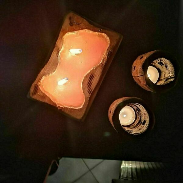 Ξύλινο κερί μαύρο - αρωματικά κεριά - 3