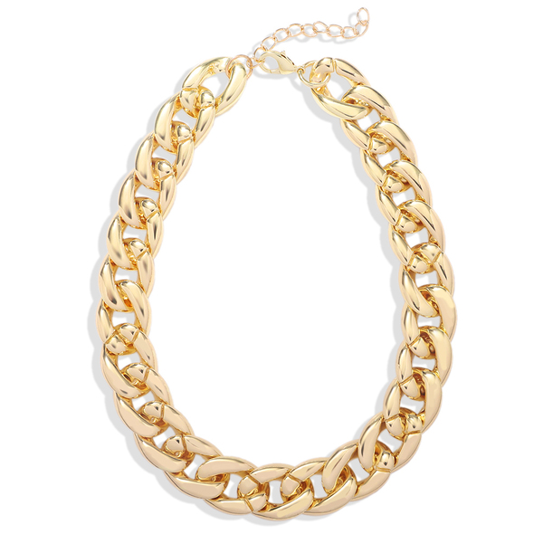 Statement gold chunky necklace - επιχρυσωμένα, κοντά, μεγάλα