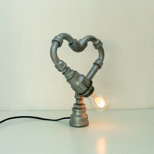 Επιτραπέζιο Φωτιστικό, σε σχήμα καρδιας - πορτατίφ, επιτραπέζια - 3
