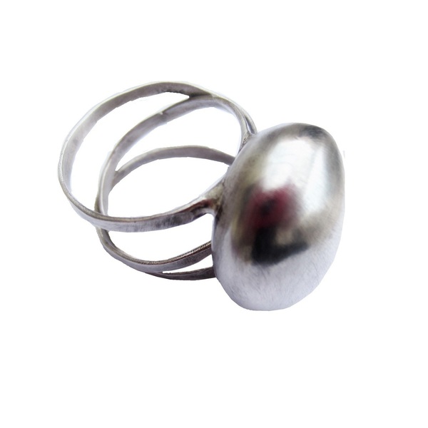 Χειροποίητο ασημένιο δαχτυλίδι "Φούσκα" - ασήμι, ασήμι 925, σταθερά, μεγάλα, δώρα για γυναίκες