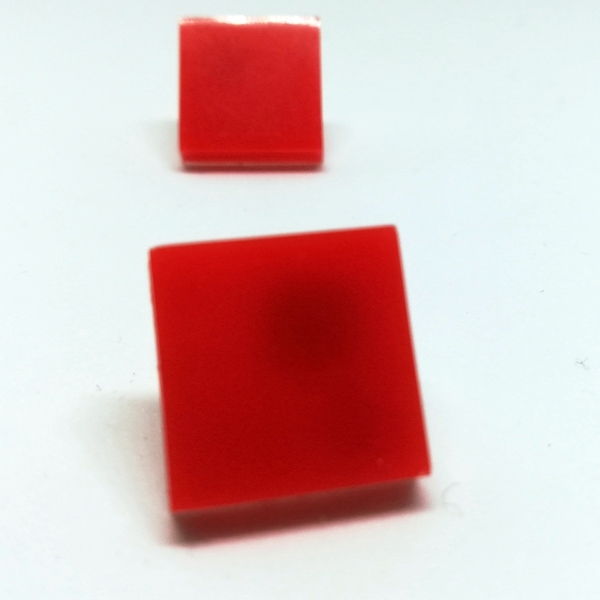 Τετράγωνα σκουλαρίκια από ρητίνη - καρφωτά - 3