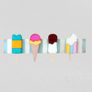 Κρεμάστρα τοίχου "Ice Cream"! - ζωγραφισμένα στο χέρι, κρεμάστρες - 2