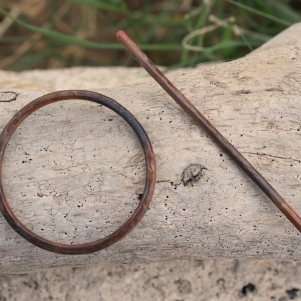 Ρούστικ αξεσουάρ χαλκού, hair barrette - 3