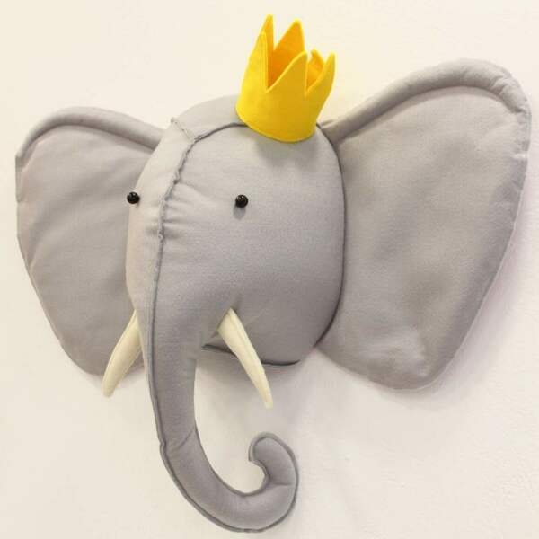 Ελέφαντας γκρι διακοσμητικό κεφάλι για τοίχο - αγόρι, δώρο, τοίχου, διακοσμητικά - 3