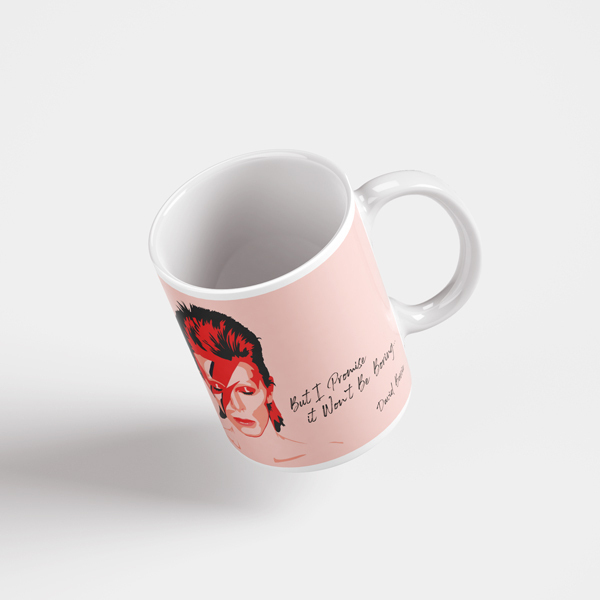 Κούπα με εκτύπωση David Bowie - πορσελάνη, δώρα γενεθλίων, κούπες & φλυτζάνια - 3