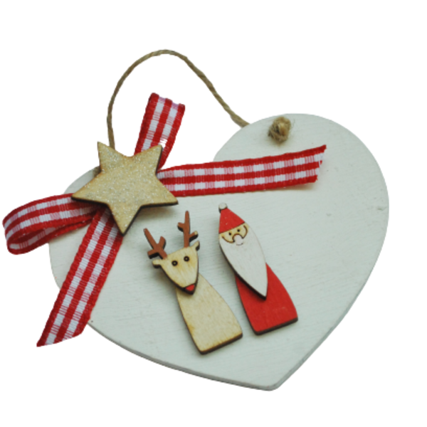 Χριστούγεννιάτικο στολίδι καρδιά - καρδιά, στολίδι δέντρου, στολίδια