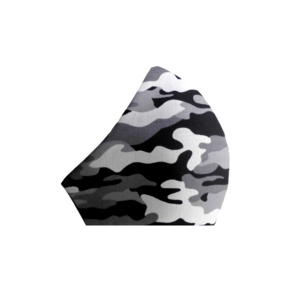 65. Μάσκα 2πλής όψεως-βαμβακερή-πολλαπλών χρήσεων-Σχέδιο "Army-Grey". - βαμβάκι, unisex, δερματολογικά ελεγμένη, μάσκες προσώπου