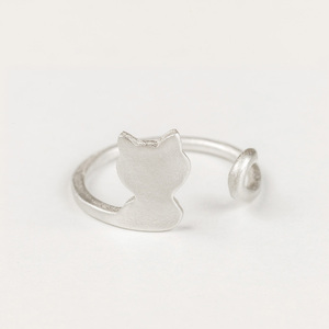 Cat Ring - ασήμι 925, δώρο, βεράκια, γατούλα, αυξομειούμενα