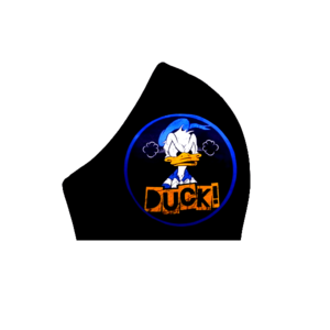 67.Μάσκα βαμβακερή-πολλαπλών χρήσεων-Σχέδιο "Blue Duck". - βαμβάκι, χειροποίητα, unisex, πλενόμενο, μάσκες προσώπου