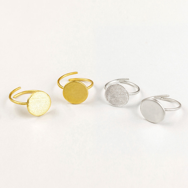 Ασημένιο Round Ring - chic, στρογγυλό, ασήμι 925, μικρά, αυξομειούμενα - 5