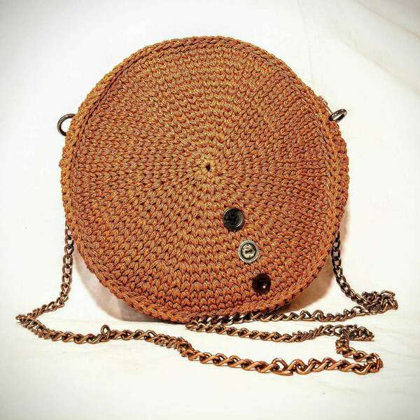 Taba round bag στρόγγυλη πλεκτή τσάντα - ώμου, χιαστί, all day, πλεκτές τσάντες, μικρές