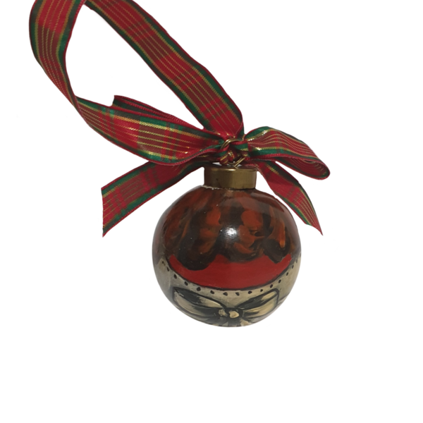 Χριστουγεννιάτικη μπάλα ζωγραφισμένη στο χέρι - ζωγραφισμένα στο χέρι, χριστουγεννιάτικα δώρα, στολίδια, μπάλες - 2