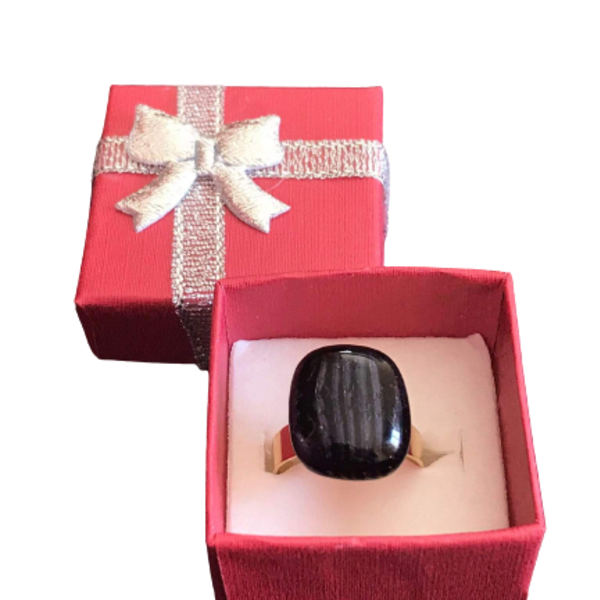 Δαχτυλίδι dichroic Μωβ 2 - γυαλί, μικρά, ατσάλι, δώρα για γυναίκες, φθηνά - 4