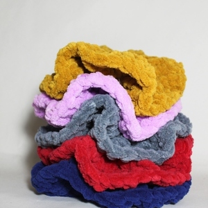 Velvet Scrunchie for hair - λαστιχάκι, για παιδιά, λαστιχάκια μαλλιών - 4