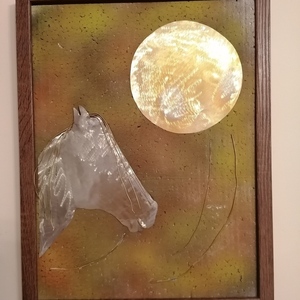 Χειροποίητο Κάδρο "Άλογο" από μέταλλο - πίνακες & κάδρα, χειροποίητα