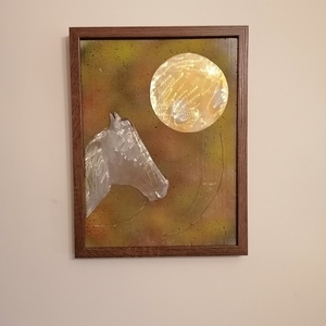 Χειροποίητο Κάδρο "Άλογο" από μέταλλο - πίνακες & κάδρα, χειροποίητα - 2