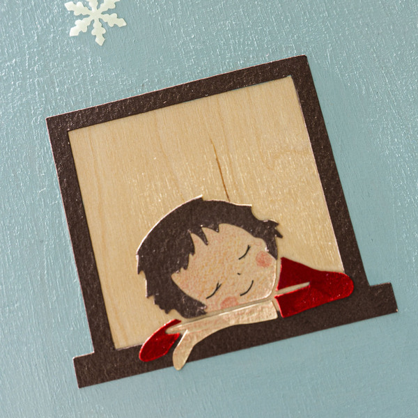 Ξύλινο χριστουγεννιάτικο κάδρο σπιτάκι με χιονάνθρωπο, 24x27 εκ - ξύλο, πίνακες & κάδρα, σπίτι, σπιτάκι, δώρα για παιδιά, διακοσμητικά - 4