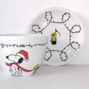 Snoopy and Woodstock Christmas - πηλός, πορσελάνη, χριστουγεννιάτικα δώρα, κούπες & φλυτζάνια