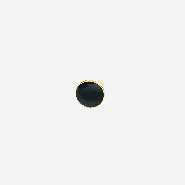 Δαχτυλίδι από ορυχαλκο και υγρο γυαλι σε Μαύρη αποχρωση! - γυαλί, ορείχαλκος, επάργυρα, μεγάλα - 2