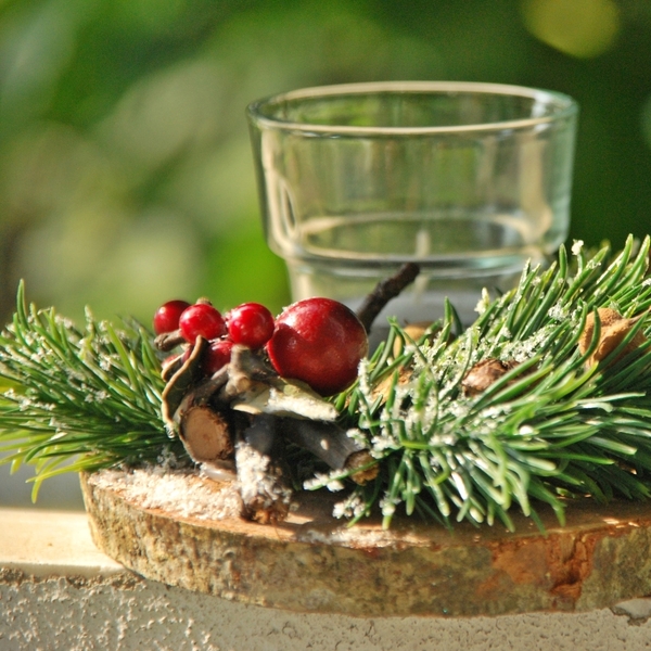 Χριστουγεννιάτικο Κηροπήγιο από κορμό δέντρου - χειροποίητα, ρεσώ & κηροπήγια, χριστουγεννιάτικο, βάσεις για ρεσώ, χριστουγεννιάτικα δώρα, κεριά & κηροπήγια - 4