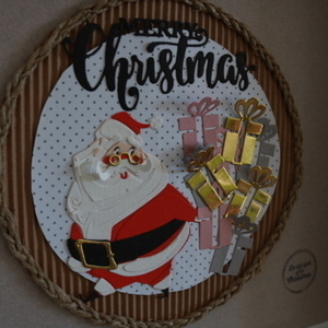 Καδράκι "Santa Clause" - πίνακες & κάδρα, διακοσμητικά, χριστουγεννιάτικα δώρα, άγιος βασίλης - 2