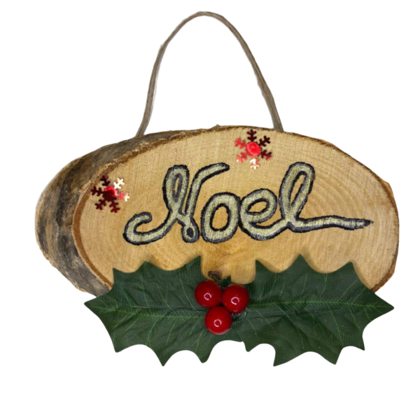 Χριστουγεννιατικο διακοσμητικο καδρακι NOEL σε φετα ξυλου διαστ. 18x10 εκατ - διακοσμητικό, ξύλο, διακοσμητικά, χριστουγεννιάτικα δώρα - 2